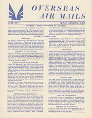 119400 1951 'OVERSEAS AIR MAILS' G.P.O. PAMPHLET.