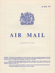 119408 1957 'AIR MAIL' G.P.O. PAMPHLET.