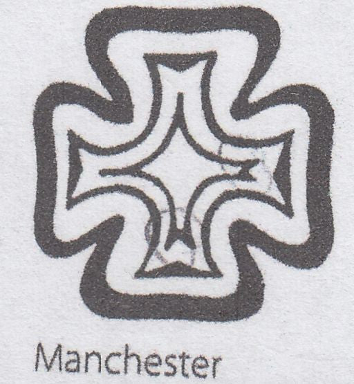 119446 1D RED PL.5 (SG7)(DH)/MANCHESTER DISTINCTIVE 'FISHTAIL' MALTESE CROSS (SPEC A2ub).