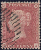 119506 1856-7 1D PL.27 MATCHED PAIR LETTERED BA ON BLUED PAPER (SG29) AND WHITE PAPER (SG40).
