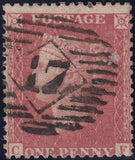 119507 1856-57 1D PL.27 MATCHED PAIR LETTERED CF ON BLUED PAPER (SG29) AND WHITE PAPER (SG40).