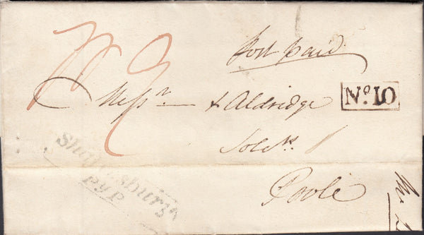 119591 1828 DORSET/'SHAFTESBURY PENNY POST' (DT461).