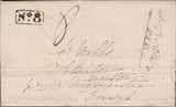119592 1830 DORSET TURNED LETTER WIMBORNE TO MARSTON STURMINSTER AND THEN WIMBORNE TO HENSTRIDGE.