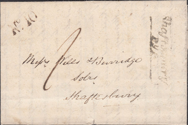 119605 1839 DORSET/'SHAFTESBURY PENNY POST' (DT461).