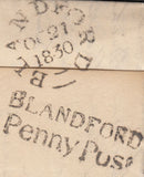 119608 1830 DORSET/'BLANDFORD PENNY POST' (DT54).