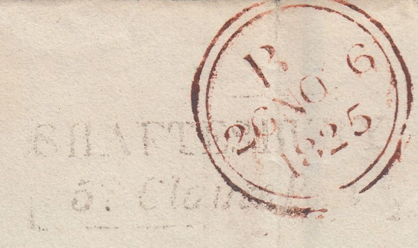 119611 1825 DORSET/'SHAFTESBURY 5TH CLAUSE POST' HAND STAMP TYPE 'F' (DT470).