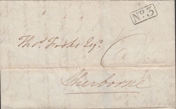 119612 1825 DORSET/'SHAFTESBURY 5'' CLAUSE POST' HAND STAMP TYPE 51 (DT468).
