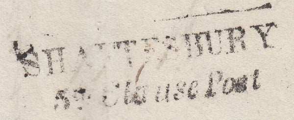 119612 1825 DORSET/'SHAFTESBURY 5'' CLAUSE POST' HAND STAMP TYPE 51 (DT468).