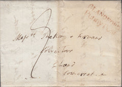 119617 1825 DORSET/'BLANDFORD PENNY POST' HAND STAMP (DT54).