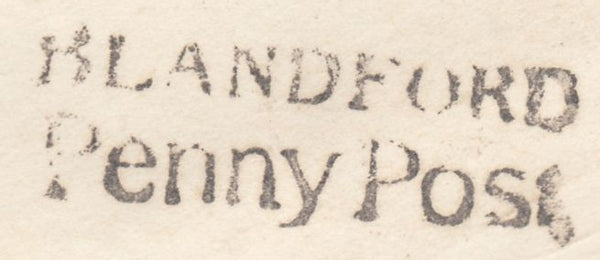 119621 1834 DORSET/'BLANDFORD PENNY POST' HAND STAMP (DT54).