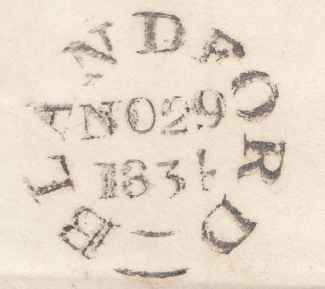 119621 1834 DORSET/'BLANDFORD PENNY POST' HAND STAMP (DT54).