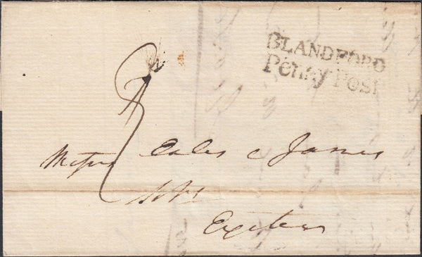 119624 1815 DORSET/'BLANDFORD PENNY POST' HAND STAMP (DT54).