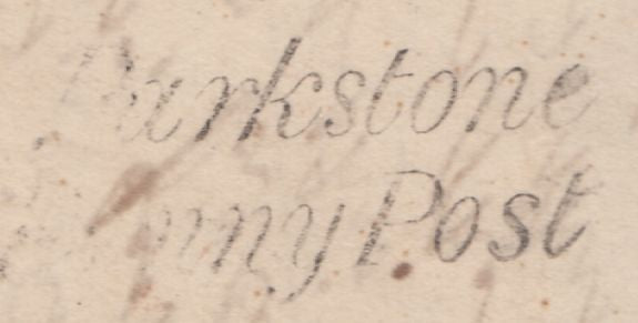 119625 1839 DORSET/'PARKSTONE PENNY POST' HAND STAMP (DT347).