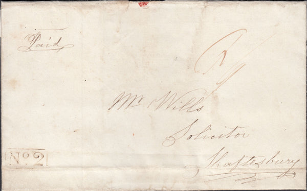 119630 1835 DORSET/'SHERBORNE PENNY POST' HAND STAMP (DT525).