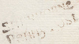 119639 1828 DORSET FREE MAIL SHERBORNE TO LONDON/'SHERBORNE PENNY POST' HAND STAMP (DT525).