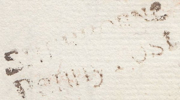 119639 1828 DORSET FREE MAIL SHERBORNE TO LONDON/'SHERBORNE PENNY POST' HAND STAMP (DT525).