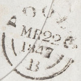 119644 1847 DORSET/'PARKSTONE PENNY POST' HAND STAMP (DT347).
