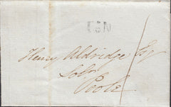 119649 1837 DORSET/'POOLE PENNY POST' HAND STAMP (DT380).