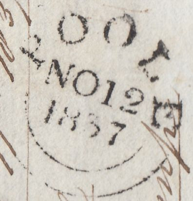 119649 1837 DORSET/'POOLE PENNY POST' HAND STAMP (DT380).