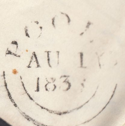 119650 1836 DORSET/'POOLE PENNY POST' HAND STAMP (DT394).