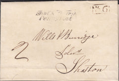 119660 1833 DORSET/'SHAFTESBURY PENNY POST' HAND STAMP (DT458).