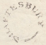 119661 1830 TURNED MAIL LONDON TO SHAFTESBURY RE-USED LOCALLY TO FIFEHEAD NEVILLE/'SHAFTESBURY PENNY POST' HAND STAMP (DT458).
