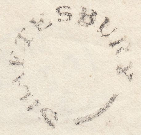 119661 1830 TURNED MAIL LONDON TO SHAFTESBURY RE-USED LOCALLY TO FIFEHEAD NEVILLE/'SHAFTESBURY PENNY POST' HAND STAMP (DT458).