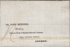 119665 1837 HEALTH QUESTIONNAIR CERNE ABBAS TO LONDON/'DORCHESTER PENNY POST' HAND STAMP (DT247).