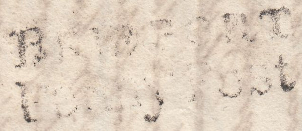 119667 1821 MAIL NETHERBURY (DORSET) TO GLASGOW/'BRIDPORT PENNY POST' HAND STAMP (DT118) AND SCOTTISH '½' HAND STAMP.