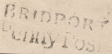 119668 1827 DORSET/'BRIDPORT PENNY POST' HAND STAMP (DT118)/'BEAMINSTER' HAND STAMP (DT10).