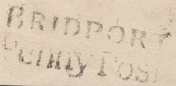 119668 1827 DORSET/'BRIDPORT PENNY POST' HAND STAMP (DT118)/'BEAMINSTER' HAND STAMP (DT10).