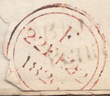 119670 1826 DORSET/'BRIDPORT PENNY POST' HAND STAMP (DT118)/'BEAMINSTER' HAND STAMP (DT10).