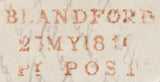119688 1840 DORSET/'BLANDFORD PENNY POST' HAND STAMP (DT56).