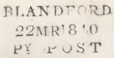 119697 1840 DORSET/'BLANDFORD PENNY POST' HAND STAMP (DT56).