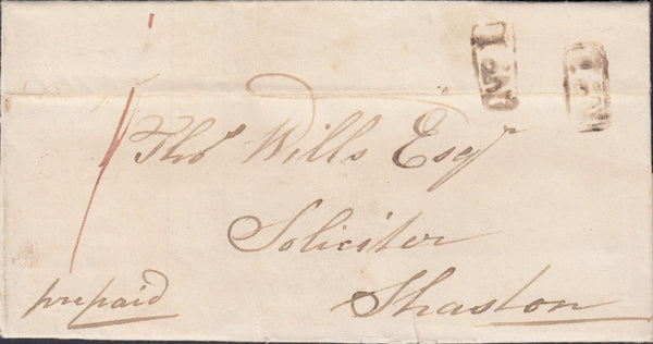 119698 1843 DORSET/'BLANDFORD PENNY POST' HAND STAMP (DT56).