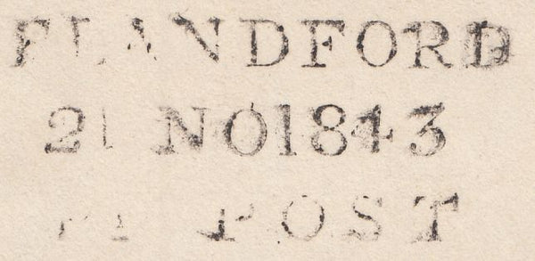 119698 1843 DORSET/'BLANDFORD PENNY POST' HAND STAMP (DT56).