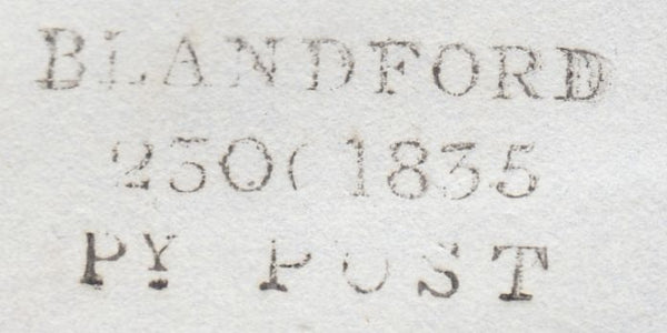 119701 1835 DORSET/'BLANDFORD PENNY POST' HAND STAMP (DT56).