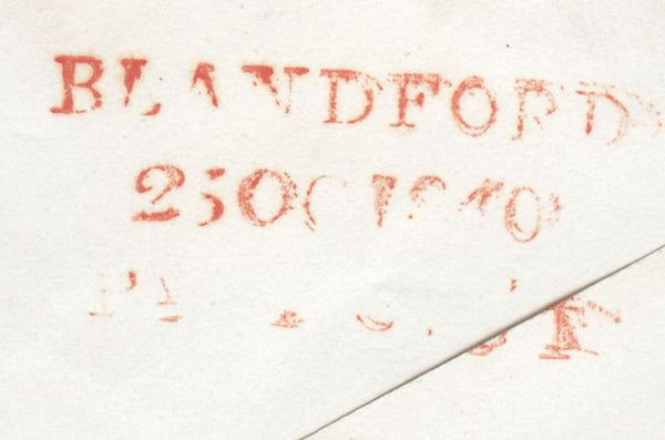 119719 1840 DORSET/'BLANDFORD PENNY POST' HAND STAMP (DT56).