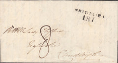 119816 1816 DORSET/'BRIDPORT 137' MILEAGE MARK (DT103).