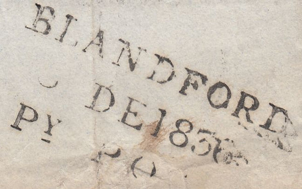 119825 1836 DORSET/'BLANDFORD PENNY POST' HAND STAMP (DT54).