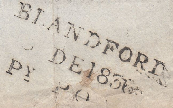 119825 1836 DORSET/'BLANDFORD PENNY POST' HAND STAMP (DT54).