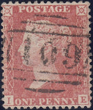 119913 1857 DIE 2 1D PL.27 (SG40)(IE) WITH VERY UNUSUAL OVER-INKING FLAW, WITH NORMAL PRINTING.