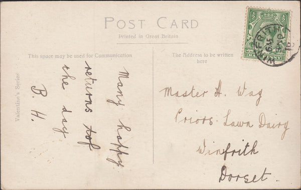 119939 1916 DORSET/'WINFRITH' SINGLE RING CANCEL.
