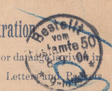 119952 1904 REGISTERED MAIL WIMBORNE TO GERMANY.