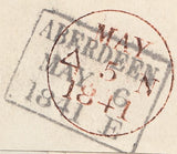 119998 1841 1D RED PL. TEN (SG7)(OB) ON COVER BROMYARD TO HEREFORD.