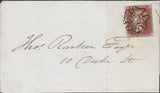 120010 1841 1D RED PL.5 (SG7)(KG) ON COVER USED LOCALLY IN EDINBURGH.