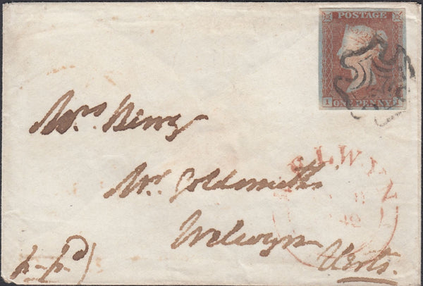 120035 1842 BASINGSTOKE MALTESE CROSS ON ENVELOPE TO WELWYN, HERTS.