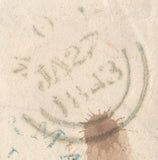 120036 1843 NON DISTINCTIVE BELFAST MALTESE CROSS ON COVER TO MOY.