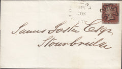 120069 PL.14 (SG8)(NE) ON COVER NEWNHAM (GLOS?) TO STOURBRIDGE WITH MALTESE CROSS OF NEWNHAM.
