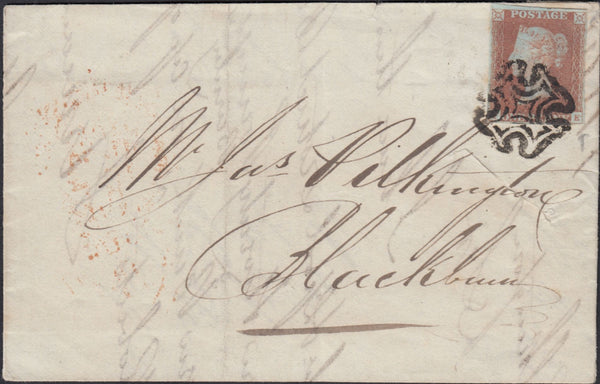 120087 PL.20 (SG8)(TE) ON COVER MANCHESTER TO BLACKBURN WITH MANCHESTER NORMAL TYPE MALTESE CROSS.
